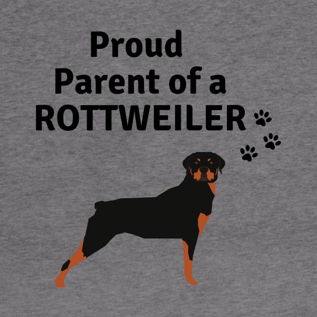 Rottweiler Dog Quote - Proud Parent of a Rottweiler by Maful